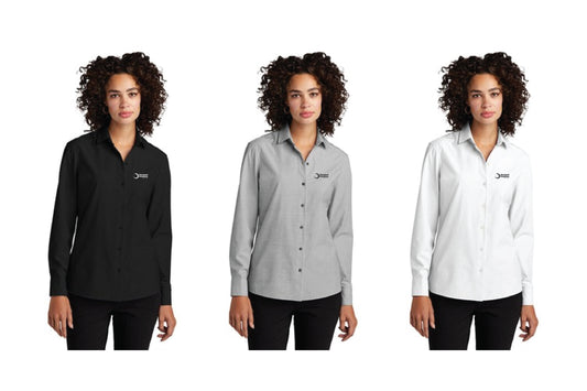 MERCER+METTLE™ Women's Long Sleeve Stretch Woven Shirt - ON DEMAND ONLY