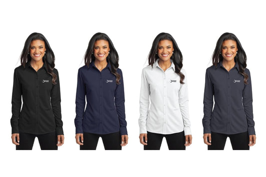 Port Authority® Ladies Dimension Knit Dress Shirt Shirt - ON DEMAND ONLY